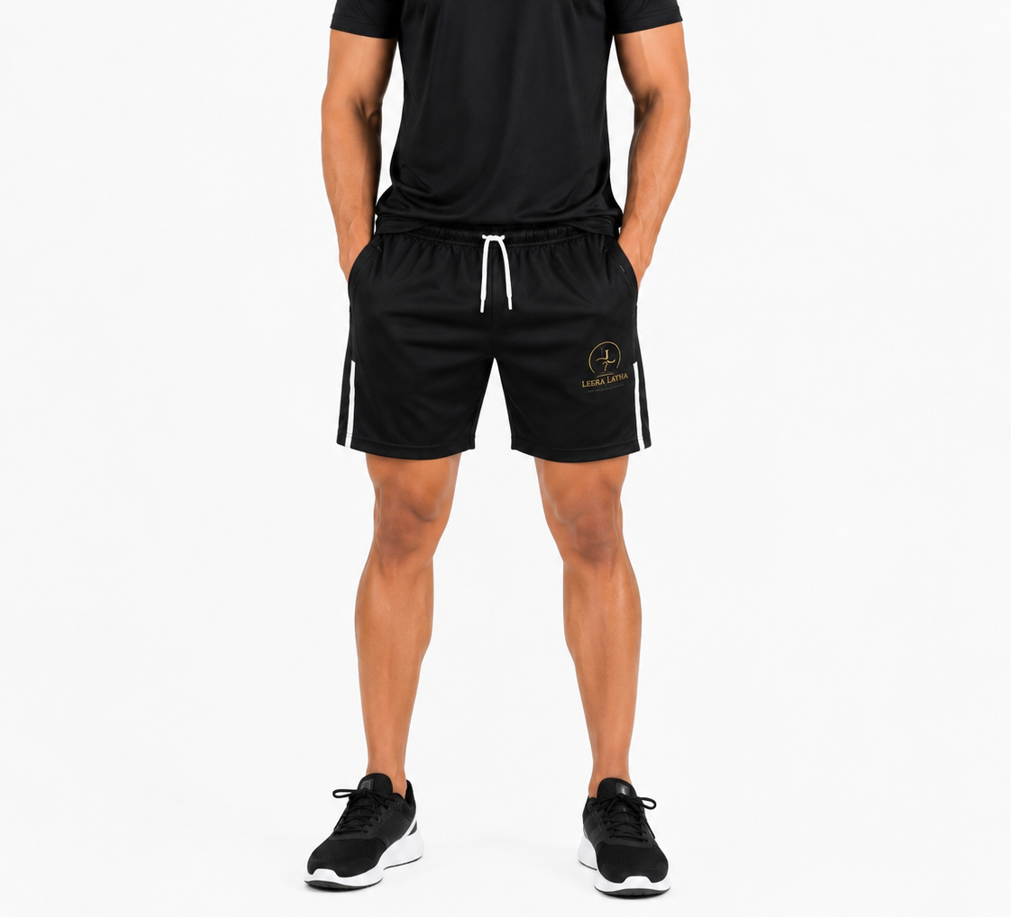 Leera Latha Blaze Zipper Shorts | Men's Athletic Gym Shorts