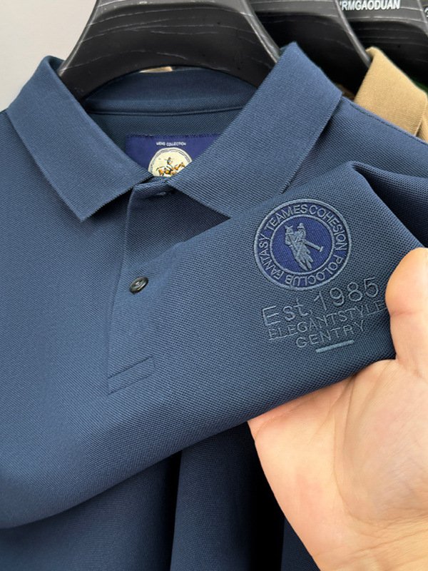 Men Summer Polo Shirt Short Sleeve Business Formal